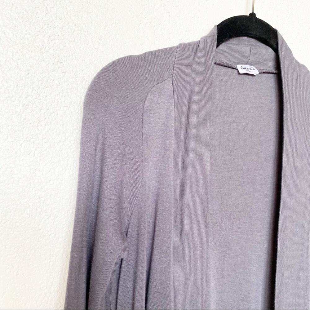 Splendid Cool Grey Open Cardigan Size Small - Picture 3 of 7